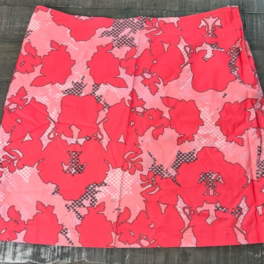 Lija Athletic Tennis Golf Skort Size 12 Lightweight Athleisure Coral Pink Shorts